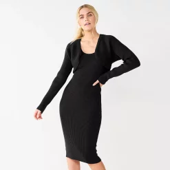 Women's Nine West Short Bolero Cardigan -Clothing Sales Store 5651506 Mineral Black