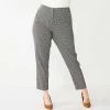 Plus Size Nine West High-Waisted Tapered Pants -Clothing Sales Store 5657966 Navy Tan Houndstooth