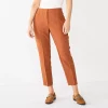 Women's Nine West High-Waisted Tapered Pants -Clothing Sales Store 5659834 Baked Nutmeg