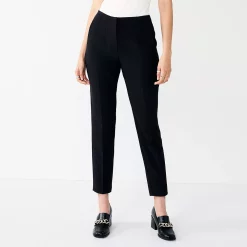 Women's Nine West High-Waisted Tapered Pants -Clothing Sales Store 5659834 Mineral Black