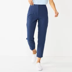 Women's Nine West High-Waisted Tapered Pants -Clothing Sales Store 5659834 Resolute Blue