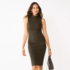 Women's Nine West Turtleneck Bodycon Dress -Clothing Sales Store 5662329 Olive Landis