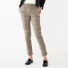 Women's Nine West Line Plaid Pintuck Jogger Pants -Clothing Sales Store 5675305 Brown Navy Plaid