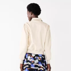 Women's Nine West Faux-Leather Aviator Jacket 10 Women's Nine West Faux-Leather Aviator Jacket -Clothing Sales Store 5676338 ALT