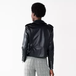 Women's Nine West Faux-Leather Moto Jacket 14 Women's Nine West Faux-Leather Moto Jacket -Clothing Sales Store 5676864 ALT