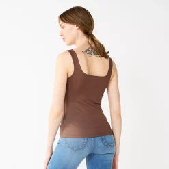 Women's Nine West Sculpt Squareneck Tank 28 Women's Nine West Sculpt Squareneck Tank -Clothing Sales Store 5685034 ALT