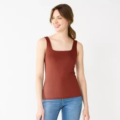 Women's Nine West Sculpt Squareneck Tank 20 Women's Nine West Sculpt Squareneck Tank -Clothing Sales Store 5685034 Elite Wine