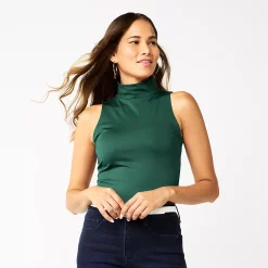 Women's Nine West Sculpt Mockneck Bodysuit -Clothing Sales Store 5685587 Lavish Green