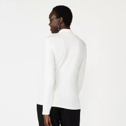 Women's Nine West Long Sleeve Fitted Turtleneck Top -Clothing Sales Store 5691570 ALT3