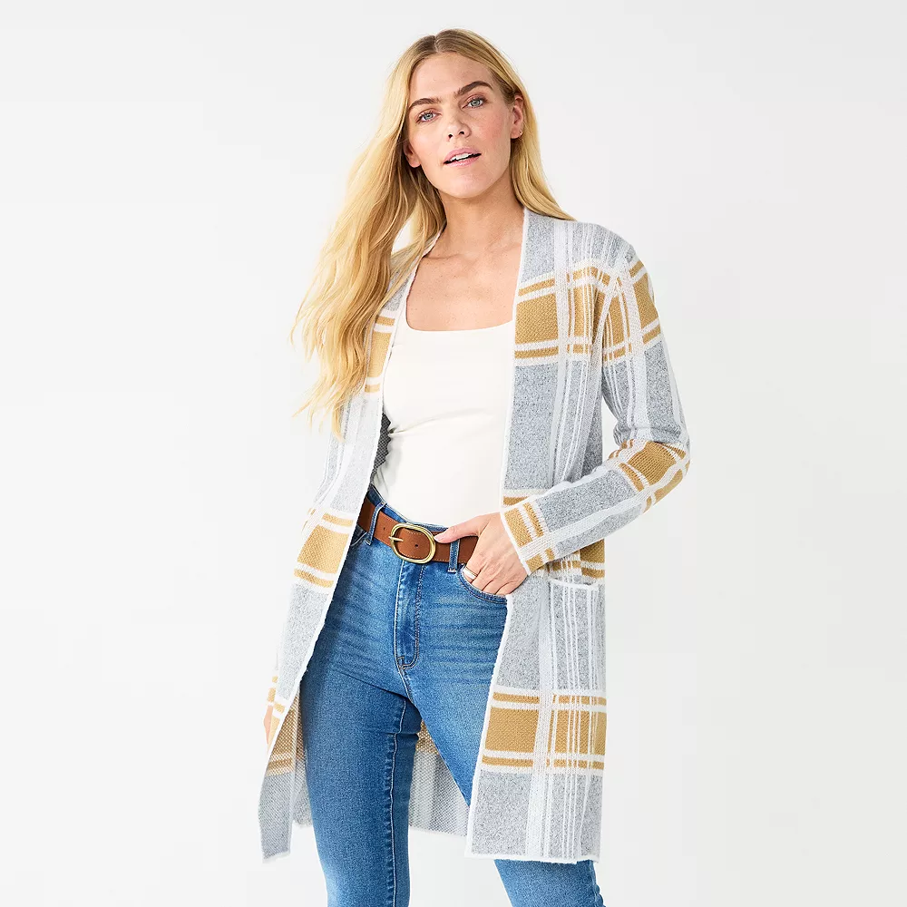 Women's Nine West Jacquard Long Cardigan 6 Women's Nine West Jacquard Long Cardigan - Image 4