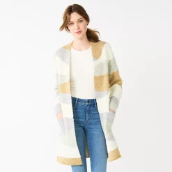 Women's Nine West Jacquard Long Cardigan 25 Women's Nine West Jacquard Long Cardigan -Clothing Sales Store 5692188 Mint Abstract