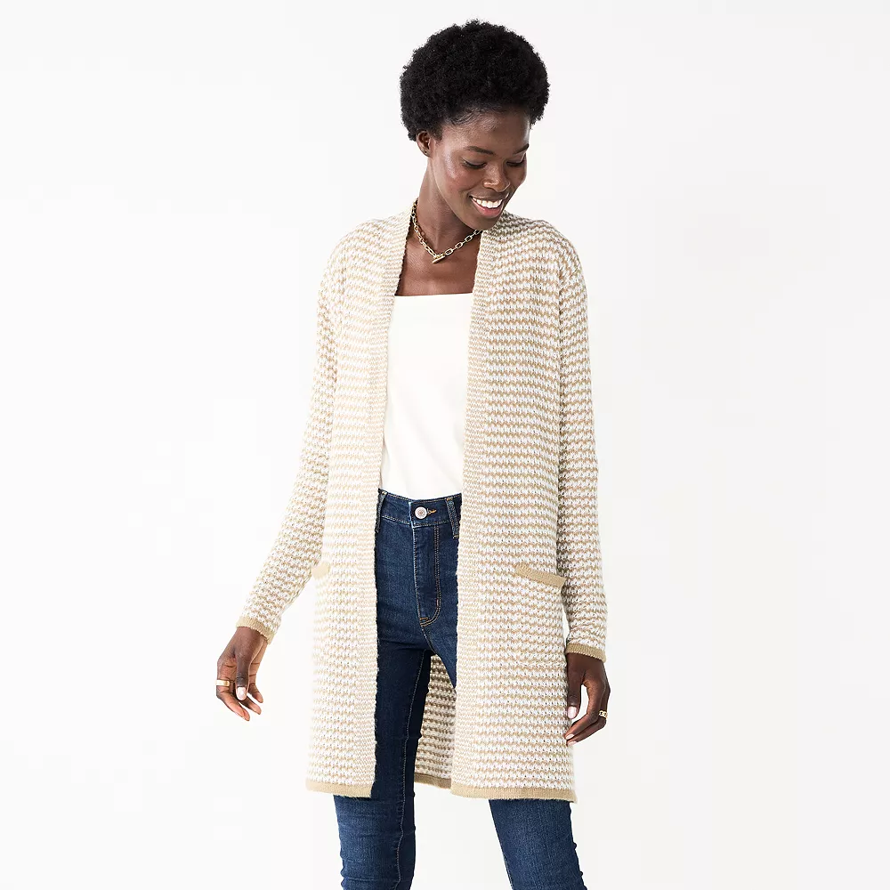 Women's Nine West Jacquard Long Cardigan 11 Women's Nine West Jacquard Long Cardigan - Image 9