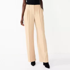 Women's Nine West High-Waisted Wide-Leg Trouser Pants -Clothing Sales Store 5692304 Khaki