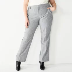 Plus Size Nine West Magic Waist Barely Bootcut Pants -Clothing Sales Store 5696574 Gray Heather
