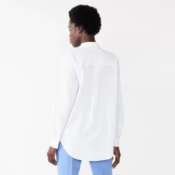 Women's Nine West Oversized Long Sleeve Shirt -Clothing Sales Store 5697324 ALT