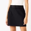Petite Nine West Self Belt Mini Skirt -Clothing Sales Store 5710928