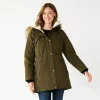 Women's Nine West Hooded Sherpa & Quilted Puffer Coat -Clothing Sales Store 5725589 Green
