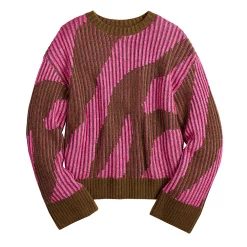 Women's Nine West Patterned Crewneck Sweater -Clothing Sales Store 5731865 ALT5