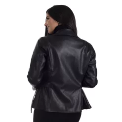 Women's Nine West Faux-Leather Biker Jacket -Clothing Sales Store 5766200 ALT