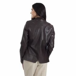 Women's Nine West Classic Faux-Leather Biker Jacket -Clothing Sales Store 5766201 ALT