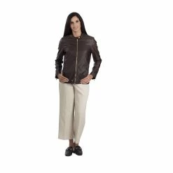 Women's Nine West Café Faux-Leather Racer Jacket -Clothing Sales Store 5766202 ALT3