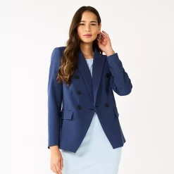 Women's Nine West Double Breasted Blazer -Clothing Sales Store 5766225 Resolute Blue