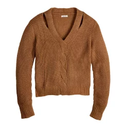 Women's Nine West Twist-Front Cutout Sweater -Clothing Sales Store 5781498 ALT5