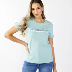 Women's Nine West Crewneck Graphic Tee -Clothing Sales Store 5795642 Visionary