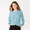 Women's Nine West Long Sleeve Twist Front Top -Clothing Sales Store 5812797 Mystic Creek