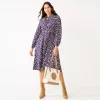 Petite Nine West Midi Shirt Dress -Clothing Sales Store 5832225 Spotty Dotty Navy