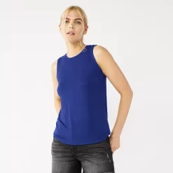 Nine West Essential Easy High-Neck Tank -Clothing Sales Store 6171805 Clara Purple
