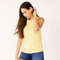 Nine West Essential Easy High-Neck Tank -Clothing Sales Store 6171805 Yellow Palms